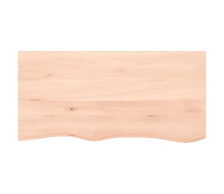 vidaXL Encimera de baño madera maciza sin tratar 100x50x2 cm