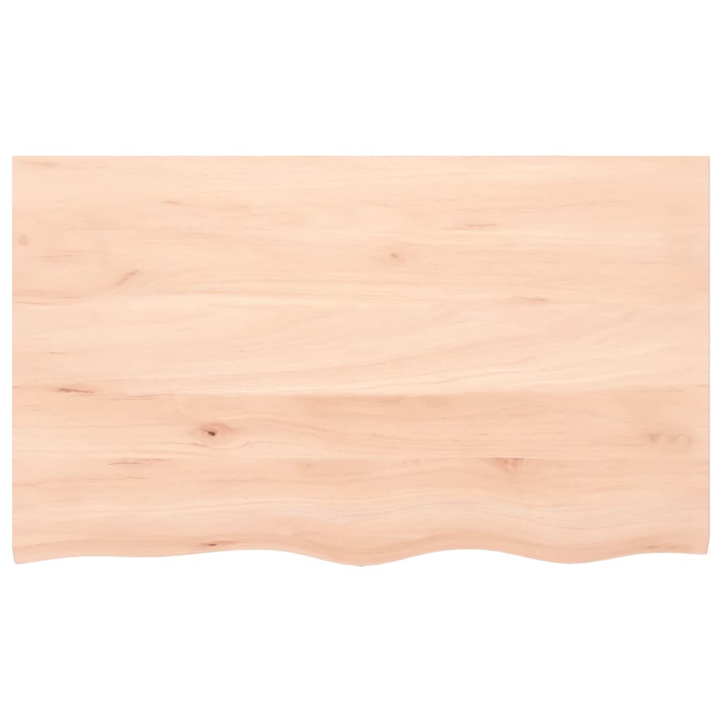 vidaXL Wastafelblad 100x60x(2-6) cm onbehandeld massief hout afbeelding