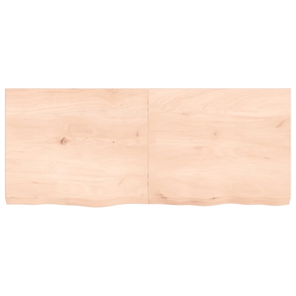 vidaXL Wastafelblad 120x50x(2-6) cm onbehandeld massief hout afbeelding