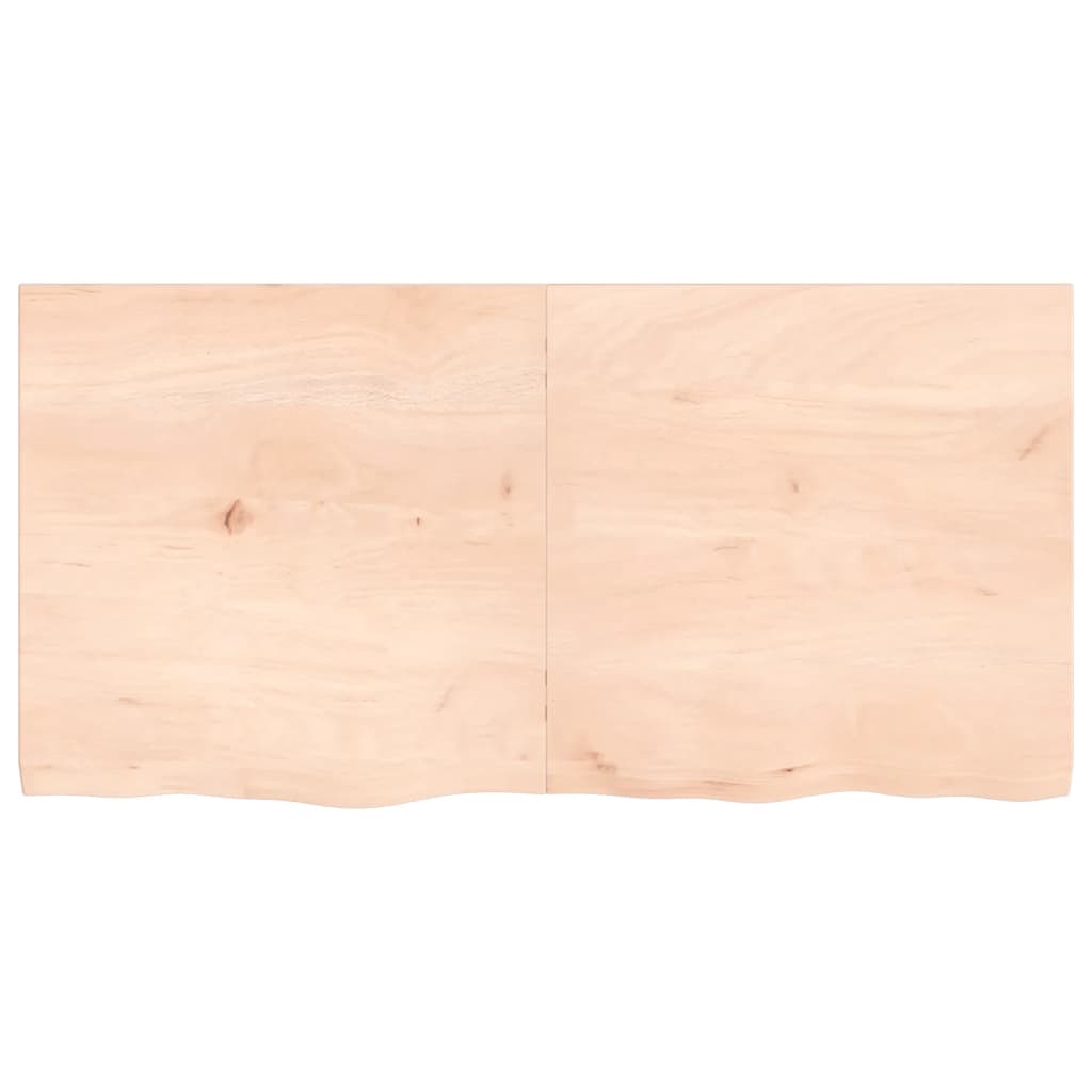 vidaXL Wastafelblad 120x60x(2-4) cm onbehandeld massief hout afbeelding