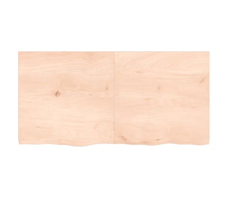 vidaXL Wastafelblad 120x60x(2-4) cm onbehandeld massief hout