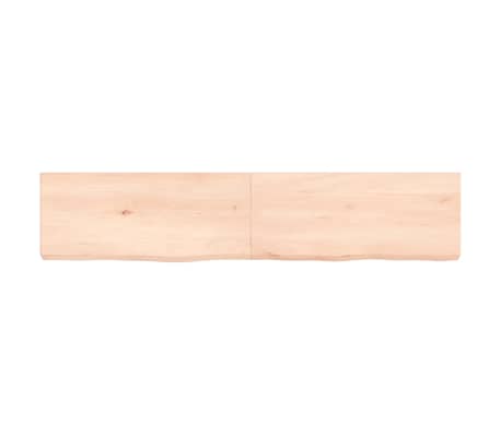 vidaXL Πάγκος Μπάνιου 140 x 30 x (2-6) εκ. από Ακατέργαστο Μασίφ Ξύλο