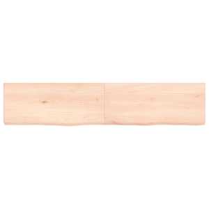 vidaXL Πάγκος Μπάνιου 140 x 30 x (2-6) εκ. από Ακατέργαστο Μασίφ Ξύλο