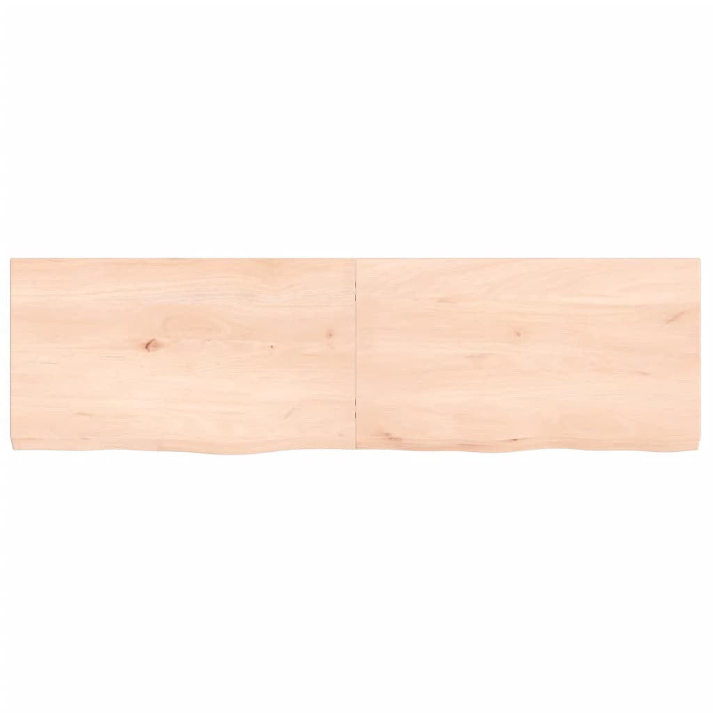 vidaXL Wastafelblad 140x40x(2-4) cm onbehandeld massief hout afbeelding