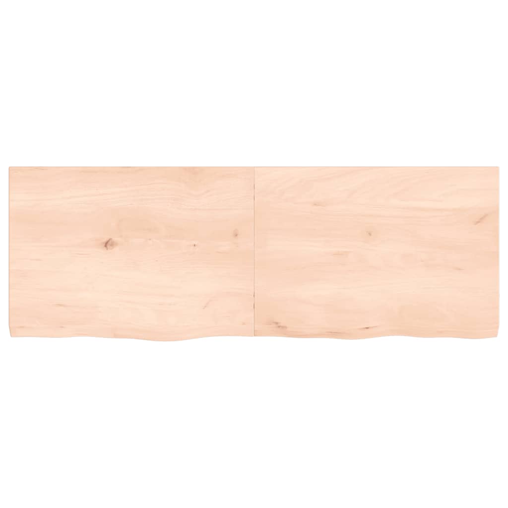 vidaXL Wastafelblad 140x50x(2-4) cm onbehandeld massief hout afbeelding