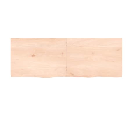 vidaXL Blat de baie, 140x50x(2-4) cm, lemn masiv netratat