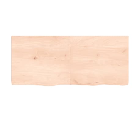 vidaXL Comptoir de salle de bain 140x60x(2-4)cm bois massif non trait&eacute;