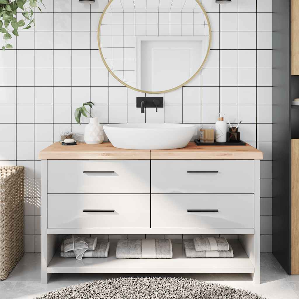 vidaXL Blat de baie, 140x60x(2-6) cm, lemn masiv netratat