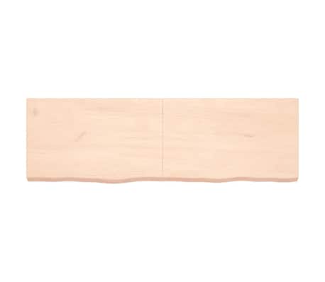 vidaXL Kylpyhuoneen ty&ouml;taso 160x50x(2-6) cm k&auml;sittelem&auml;t&ouml;n t&auml;ysi puu