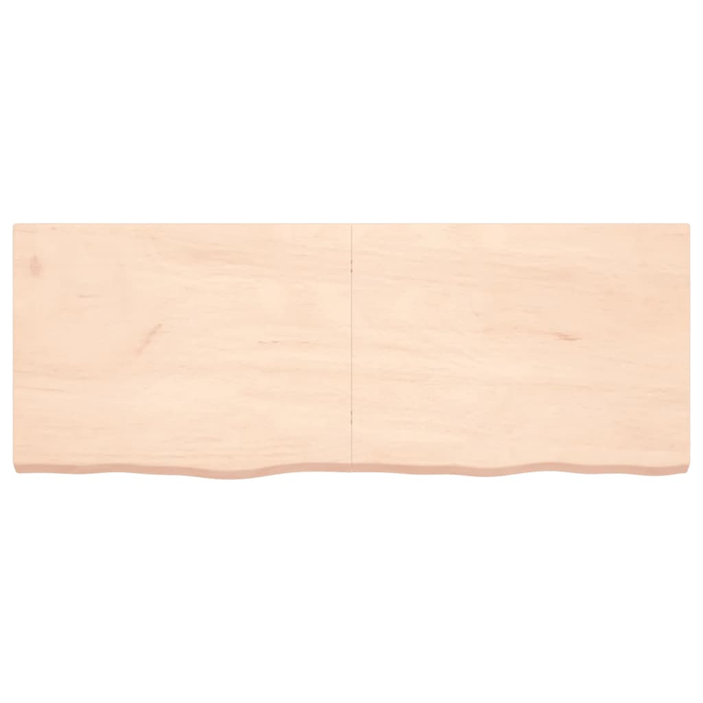 vidaXL Wastafelblad 160x60x(2-6) cm onbehandeld massief hout afbeelding