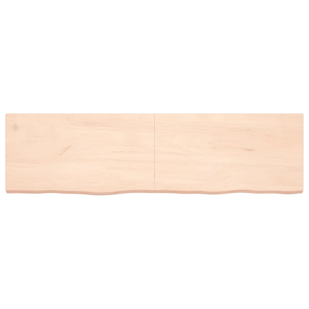vidaXL Wastafelblad 180x50x(2-6) cm onbehandeld massief hout afbeelding