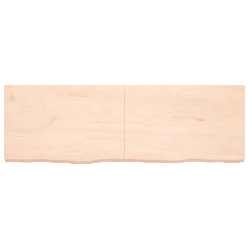vidaXL Wastafelblad 180x60x(2-4) cm onbehandeld massief hout afbeelding
