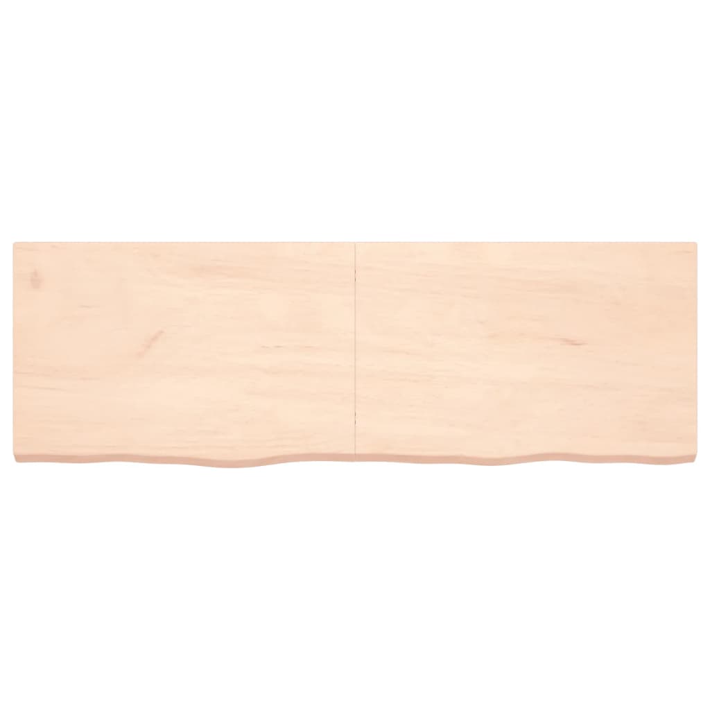 vidaXL Wastafelblad 180x60x(2-6) cm onbehandeld massief hout afbeelding