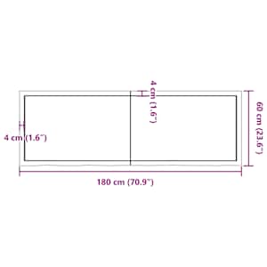 Koupelnová deska 180x60x(2-6) cm neošetřené masivní dřevo - obrázek 11