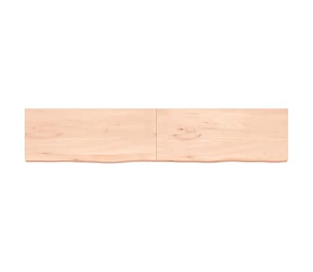 vidaXL Bathroom Countertop 200x40x(2-6) cm Untreated Solid Wood