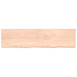 vidaXL Benkeplate til bad 200x50x(2-6) cm ubehandlet heltre