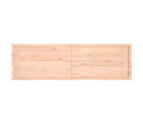 vidaXL Encimera de ba&ntilde;o madera maciza sin tratar 200x60x(2-4) cm