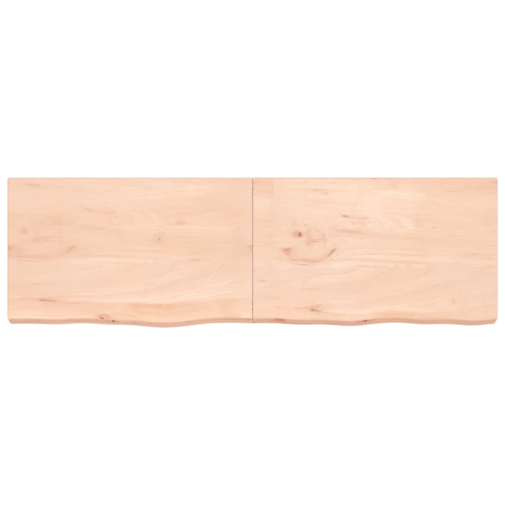 vidaXL Wastafelblad 200x60x(2-6) cm onbehandeld massief hout afbeelding