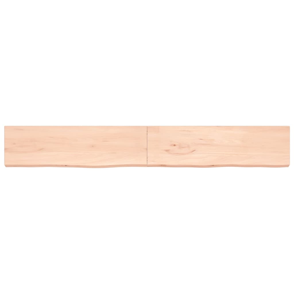 vidaXL Encimera de baño madera maciza sin tratar 220x30x(2-4) cm