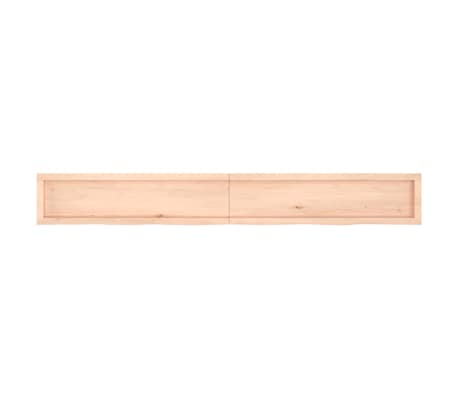 vidaXL Πάγκος Μπάνιου 220 x 30 x (2-6) εκ. από Ακατέργαστο Μασίφ Ξύλο