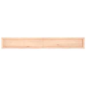 vidaXL Πάγκος Μπάνιου 220 x 30 x (2-6) εκ. από Ακατέργαστο Μασίφ Ξύλο