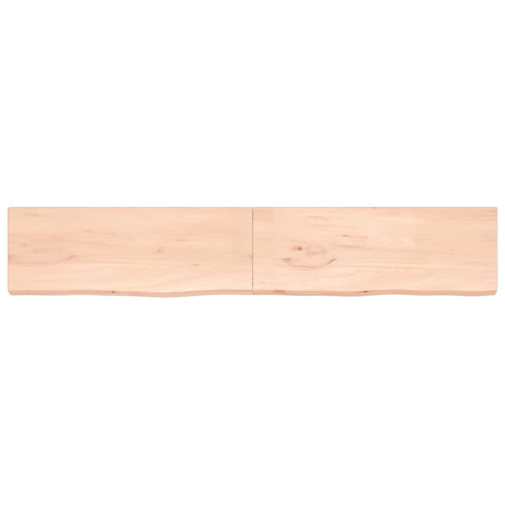 vidaXL Encimera de baño madera maciza sin tratar 220x40x(2-4) cm