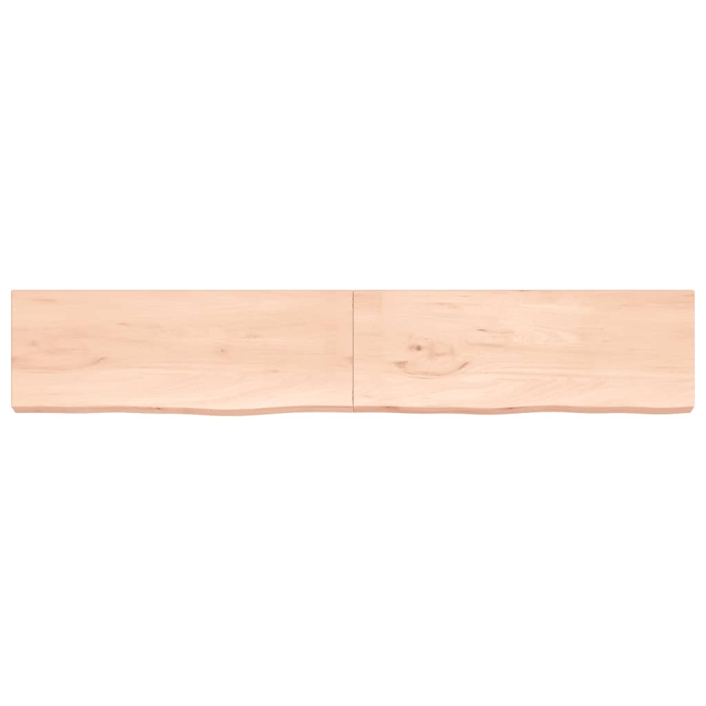 vidaXL Bathroom Countertop 220x40x(2-6) cm Untreated Solid Wood