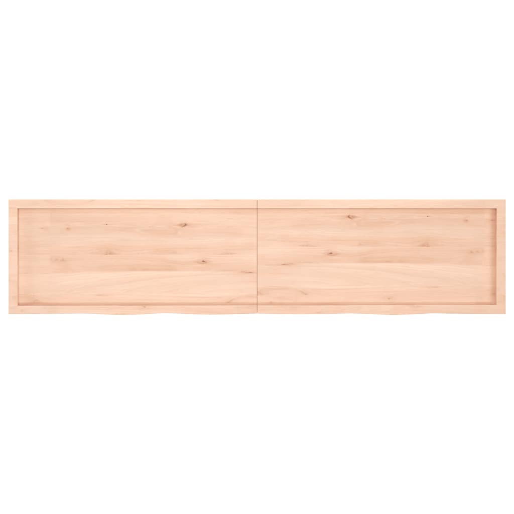 Thumbnail - vidaXL Waschtischplatte 220x50x(2-6) cm Massivholz Unbehandelt