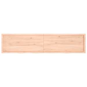 vidaXL B&auml;nkskiva f&ouml;r badrum 220x50x(2-6) cm obehandlat massivt tr&auml;