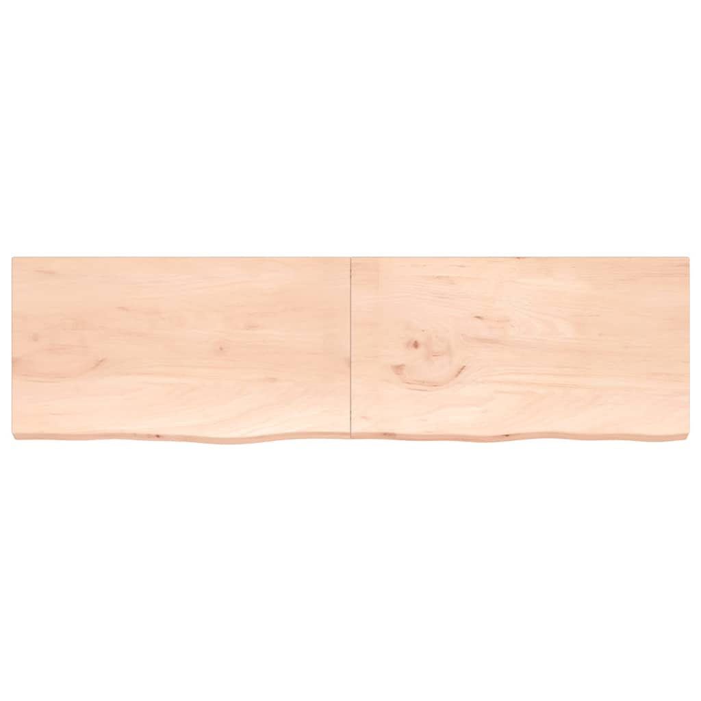 vidaXL Bathroom Countertop 220x60x(2-4) cm Untreated Solid Wood