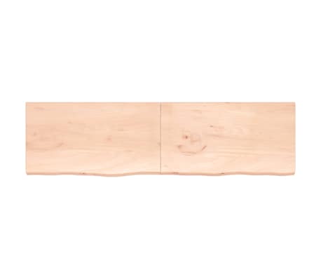 vidaXL Bathroom Countertop 220x60x(2-4) cm Untreated Solid Wood