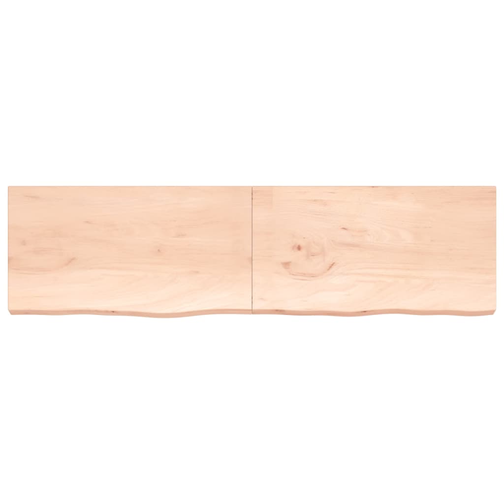 vidaXL Bathroom Countertop 220x60x(2-6) cm Untreated Solid Wood