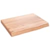 vidaXL vannitoa t&ouml;&ouml;tasapind, helepruun, 40x30x(2-4) cm, t&auml;ispuit