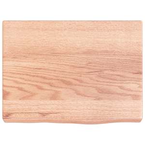 Koupelnová deska hnědá 40x30x(2-4) cm ošetřený masivní dřevo - obrázek 3