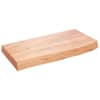 vidaXL vannitoa t&ouml;&ouml;tasapind, helepruun, 60 x30 x (2-6) cm, t&auml;ispuit