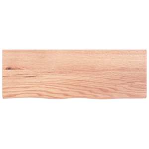 Koupelnová deska hnědá 80x30x(2-4) cm ošetřený masivní dřevo - obrázek 3