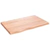 vidaXL vannitoa t&ouml;&ouml;tasapind, helepruun, 80x50x(2-4) cm, t&auml;ispuit