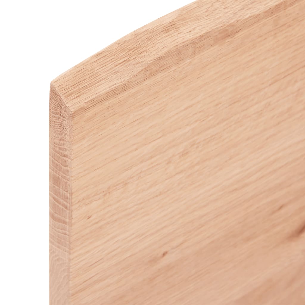 Wastafelblad 100x30x2 cm behandeld massief hout lichtbruin