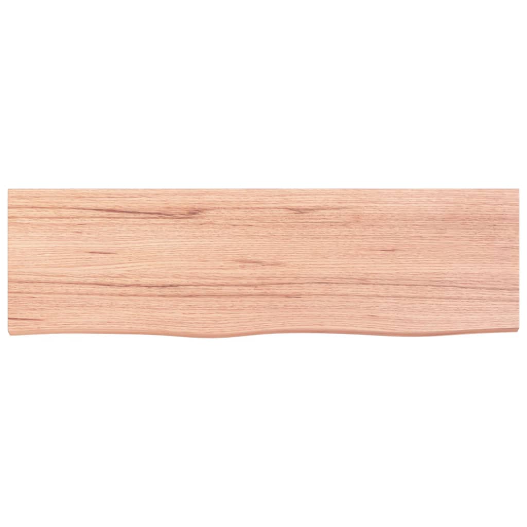 Wastafelblad 100x30x(2-4) cm behandeld massief hout lichtbruin