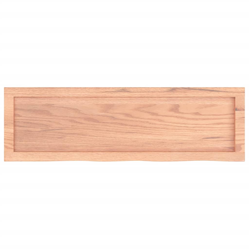 Wastafelblad 100x30x(2-4) cm behandeld massief hout lichtbruin