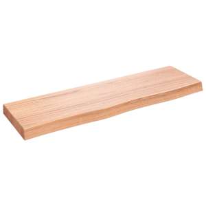 Koupelnová deska hnědá 100x30x(2-6) cm ošetřený masivní dřevo - obrázek 2