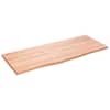 vidaXL vannitoa t&ouml;&ouml;tasapind, helepruun 100x40x2 cm, t&ouml;&ouml;deldud t&auml;ispuit