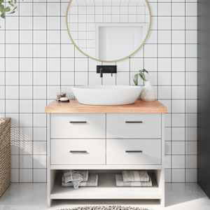 Kopalniški pult svetlo rjav 100x40x(2-6) cm obdelan trden les