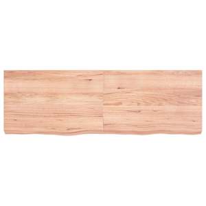 Koupelnová deska hnědá 120x40x(2-6) cm ošetřený masivní dřevo - obrázek 3