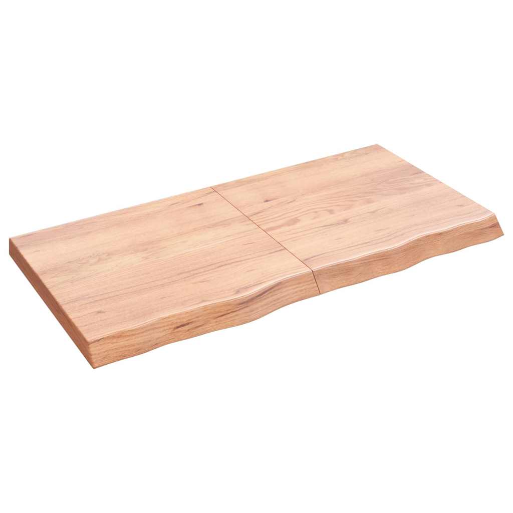 vidaXL Koupelnová deska hnědá 120x60x(2-6) cm ošetřený masivní dřevo