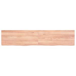 Koupelnová deska hnědá 140x30x(2-4) cm ošetřený masivní dřevo - obrázek 4