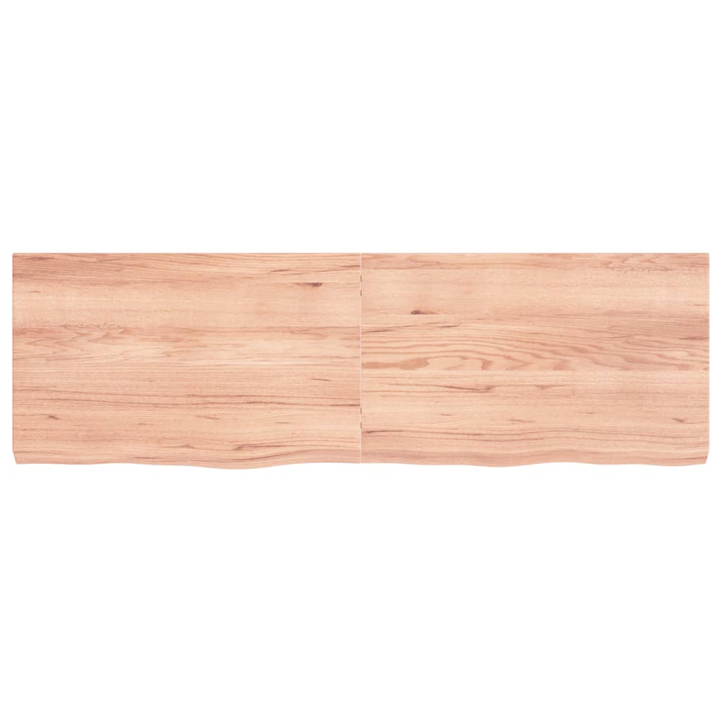 vidaXL Kylpyhuoneen työtaso v.ruskea 160x50x(2-6)cm käsitelty täyspuu