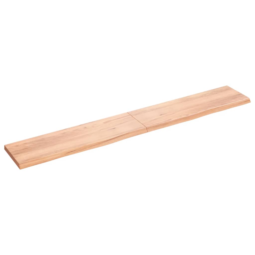 vidaXL Wastafelblad 200x30x4 behandeld massief hout lichtbruin