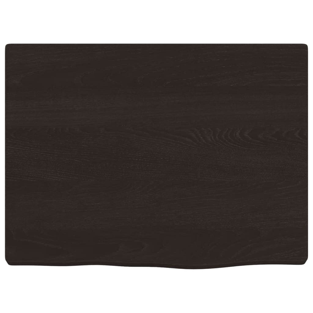 vidaXL Wastafelblad 40x30x2 cm behandeld massief hout donkerbruin afbeelding