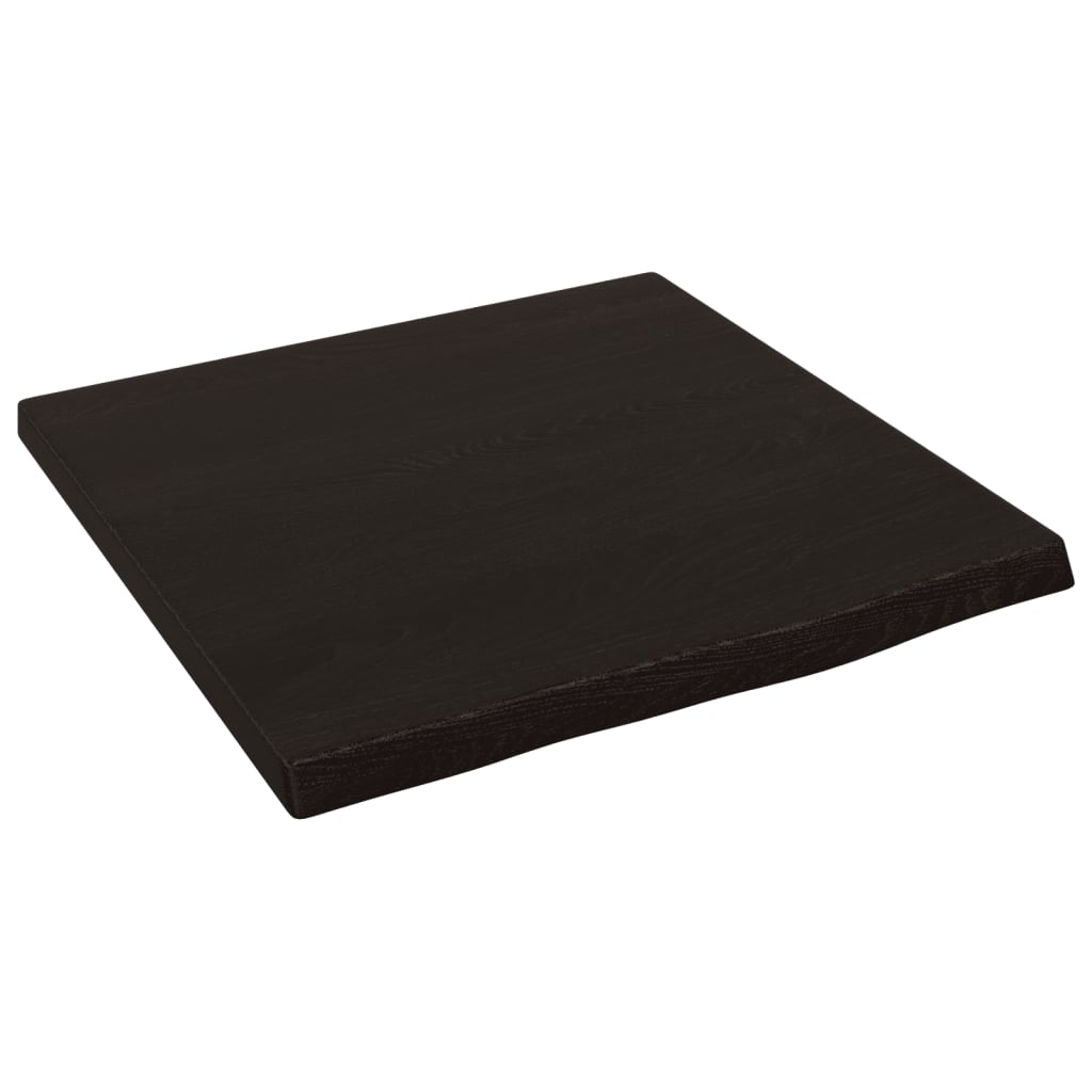 vidaXL Wastafelblad 40x40x2 cm behandeld massief hout donkergrijs
